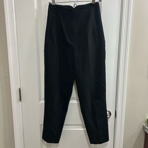 Zara Black High Waisted Trousers Ankle Length